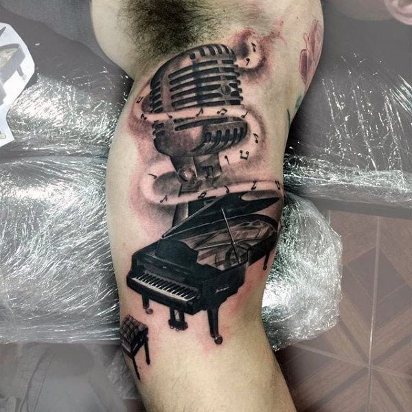 tatuagem piano teclado 41