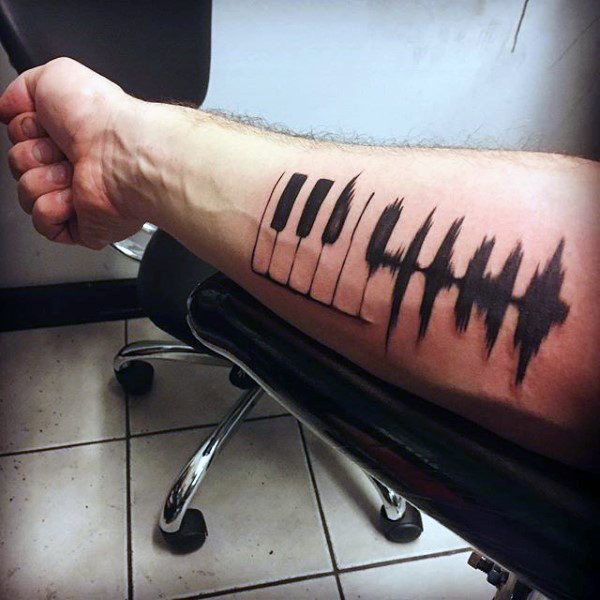tatuagem piano teclado 93