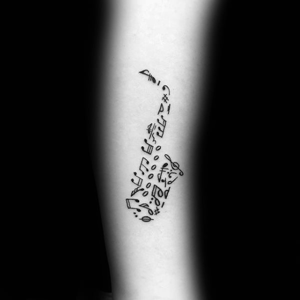 tatuagem saxofone 45