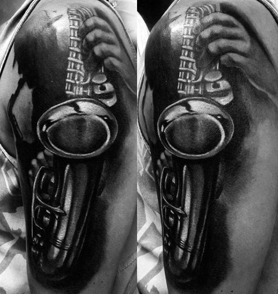 tatuagem saxofone 51