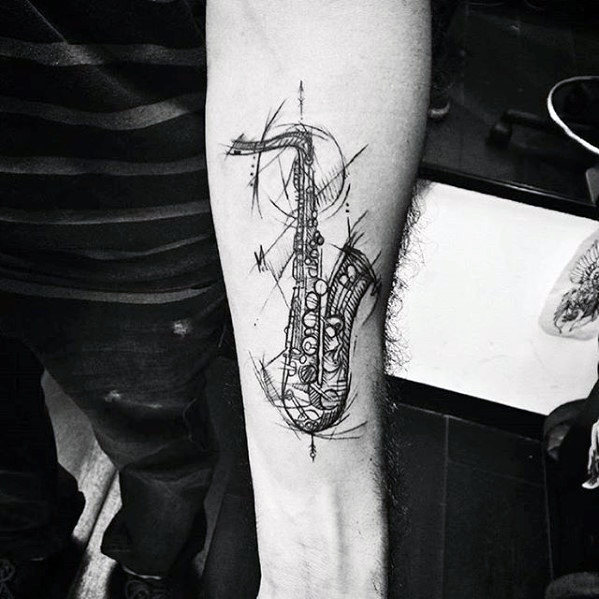 tatuagem saxofone 53