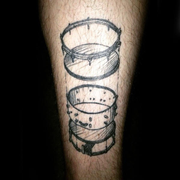 tatuagem bateria tambor 186