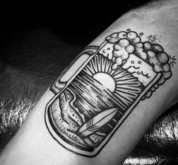 tatuagem cerveja 71