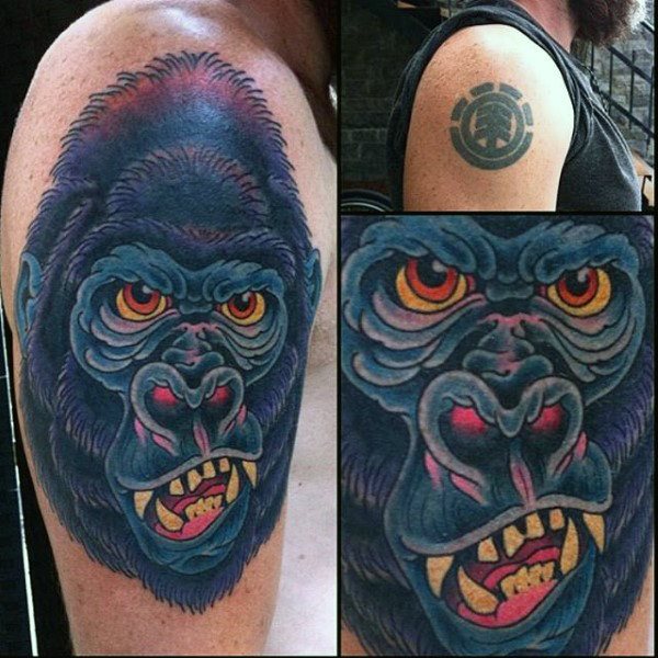 tatuagem gorila 112