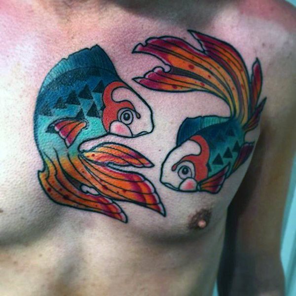 tatuagem signo peixes 71