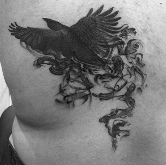 tatuagem corvo 394