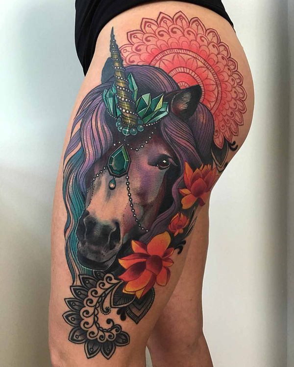 tatuagem unicornio 70