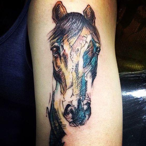 130 tatuagens de cavalos (com o seu significado)