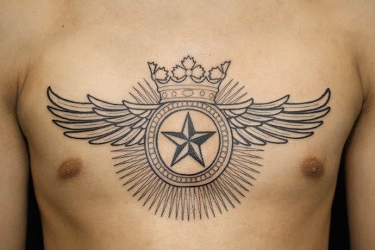 tatuagem estrela 551