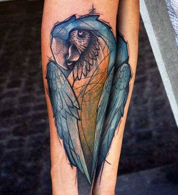 138 tatuagens de papagaios (com o seu significado)