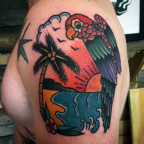 tatuagem papagaio 257