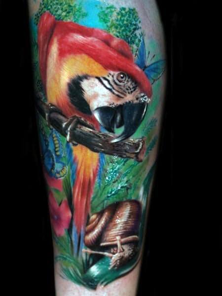 tatuagem papagaio 344