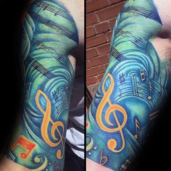 tatuagem nota musical 78