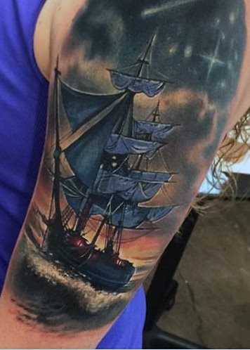 tatuagem barco navio 109