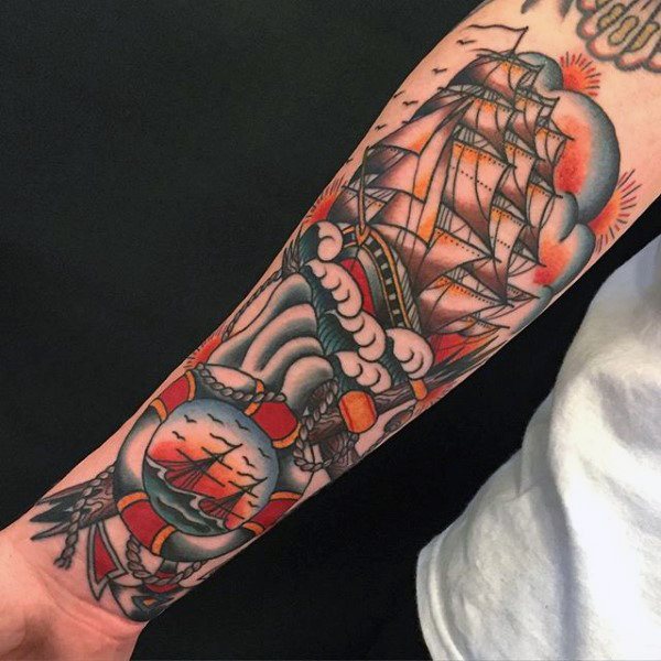 tatuagem barco navio 115