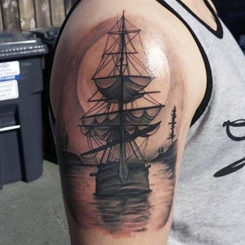 tatuagem barco navio 130