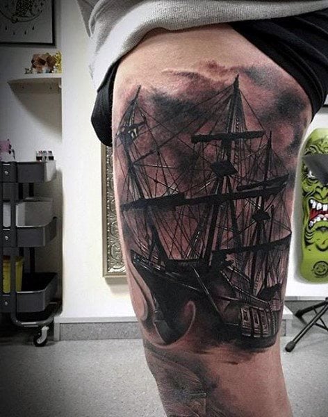 tatuagem barco navio 178