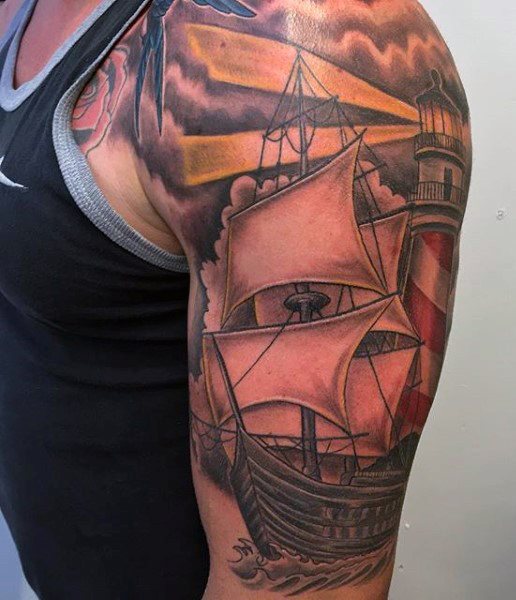 tatuagem barco navio 28