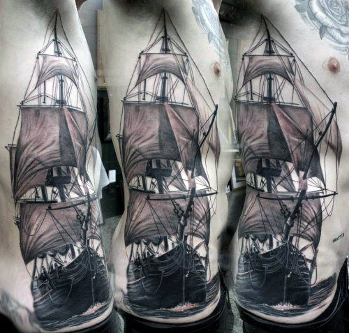 tatuagem barco navio 49