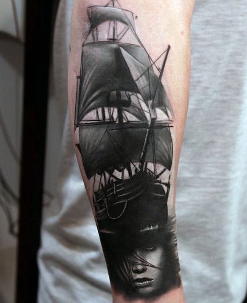tatuagem barco navio 58