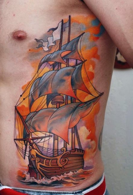 tatuagem barco navio 97