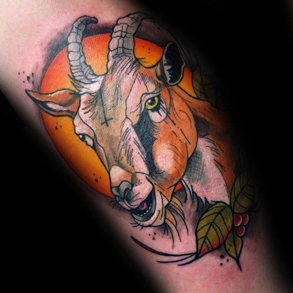 90 Tatuagens de cabras para o seu prazer e entenda o que significam