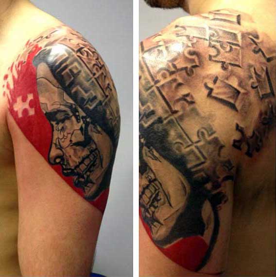 tatuagem peca quebra cabeca 139