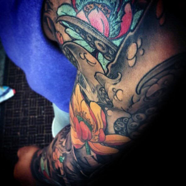 tatuagem flor de lotus 79