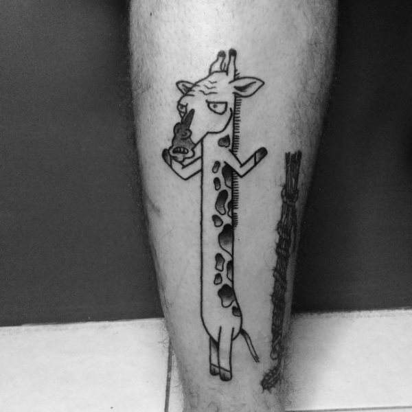 tatuagem girafa 100