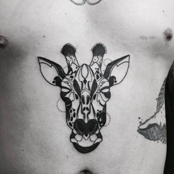 tatuagem girafa 156