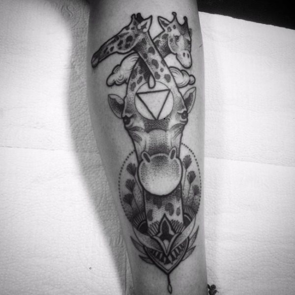 tatuagem girafa 176