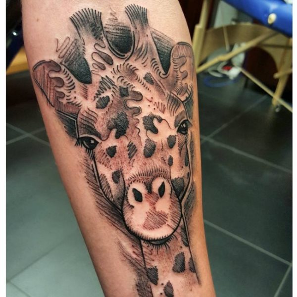 tatuagem girafa 92