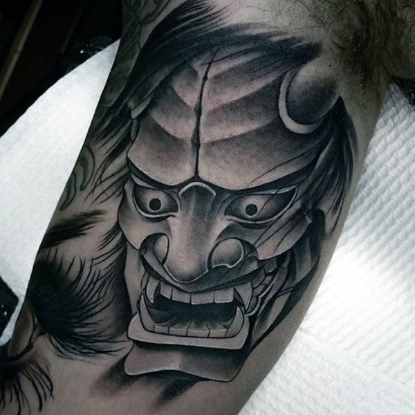 tatuagem mascara samurai hannya oni 107