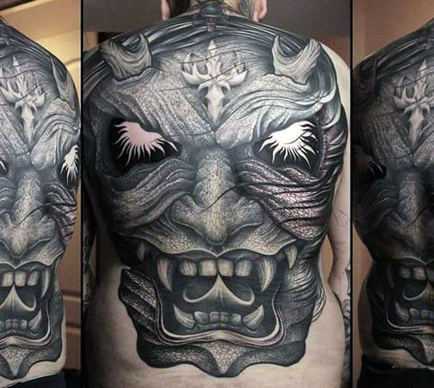 tatuagem mascara samurai hannya oni 149