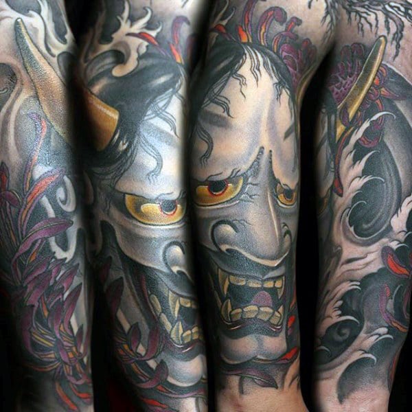 tatuagem mascara samurai hannya oni 185