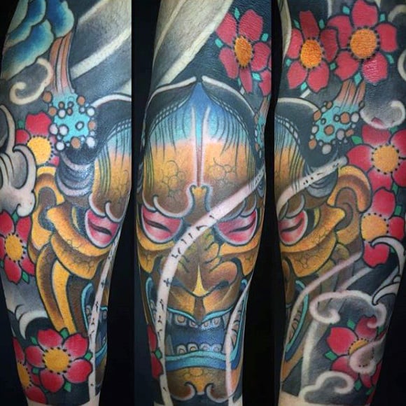 tatuagem mascara samurai hannya oni 63