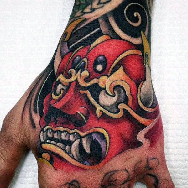 tatuagem mascara samurai hannya oni 97