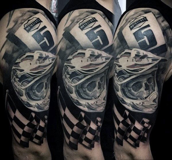 tatuagem motocross 66