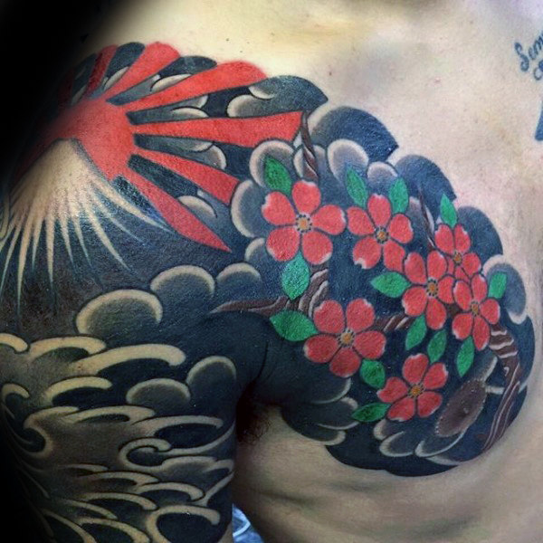 tatuagem sol nascente japones 53