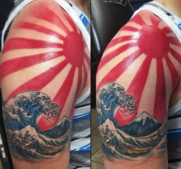 tatuagem sol nascente japones 73