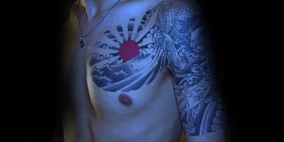 tatuagem sol nascente japones 79