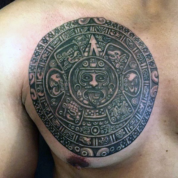 tatuagem calendario maia 14