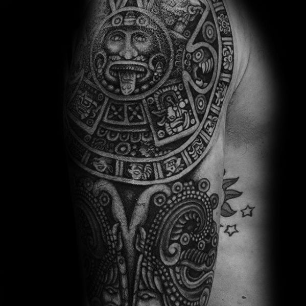 tatuagem calendario maia 18