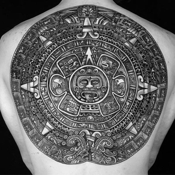tatuagem calendario maia 24