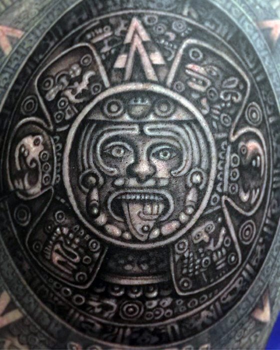 tatuagem calendario maia 42