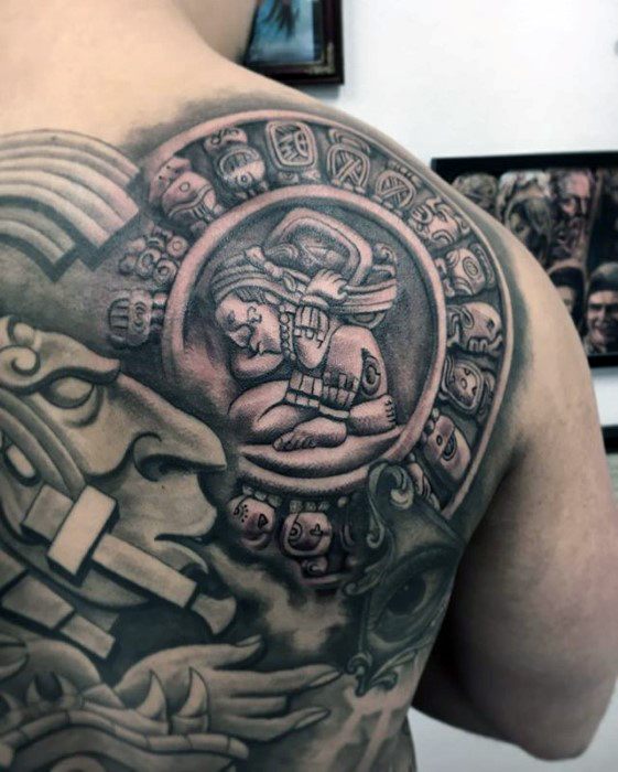 tatuagem calendario maia 50