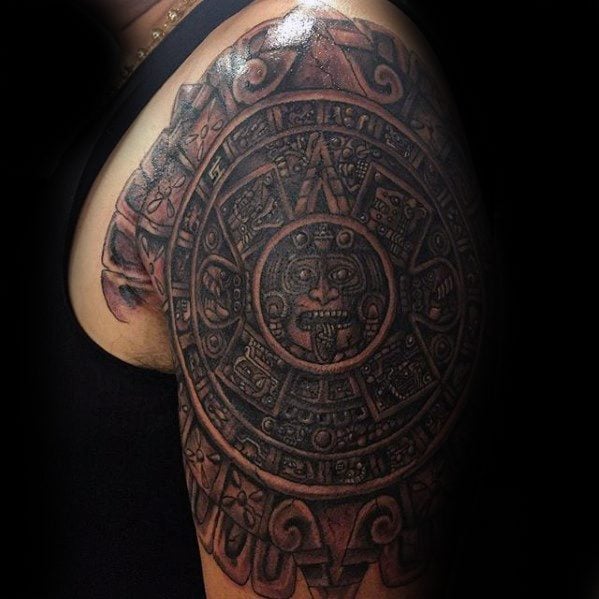 tatuagem calendario maia 52