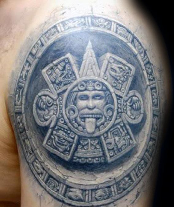 tatuagem calendario maia 64