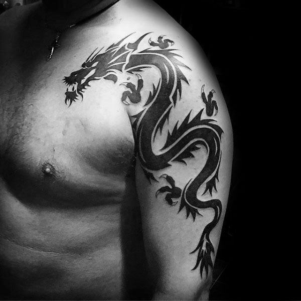 tatuagem dragao tribal 100