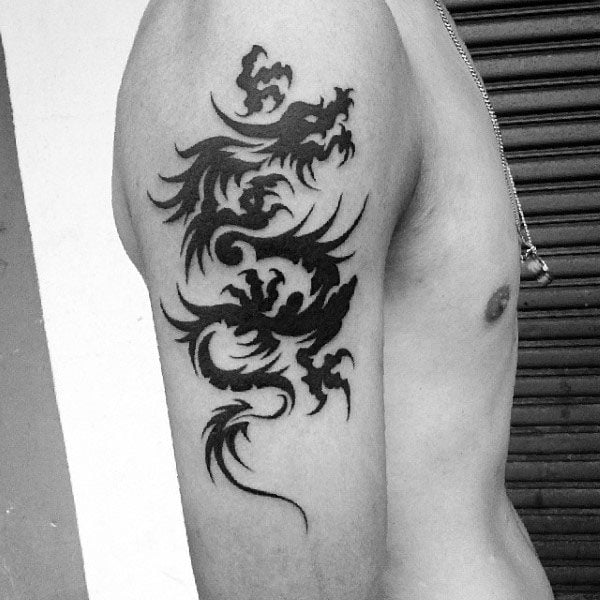 tatuagem dragao tribal 60